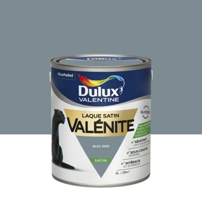 Laque boiseries et métal Valénite Dulux Valentine satin bleu gris 2L