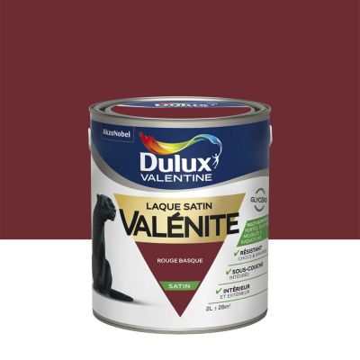 Laque boiseries et métal Valénite Dulux Valentine satin rouge basque 2L