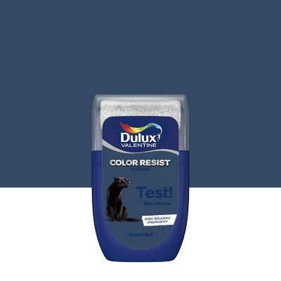 Testeur de peinture Color Resist cuisine Dulux Valentine mat bleu marine 30ml
