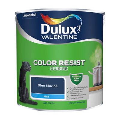 Peinture Cuisine Dulux Valentine Bleu Marine Mat 2 5l Castorama