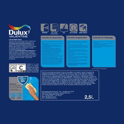 Peinture Salle De Bain Dulux Valentine Bleu Gris Satin 2 5l Castorama