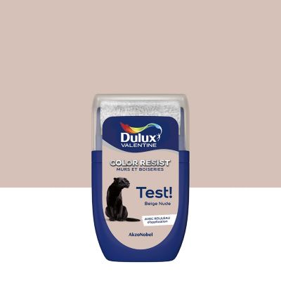 Testeur de peinture Color Resist murs et boiseries Dulux Valentine mat beige nude 30ml
