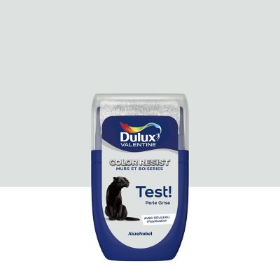 Testeur de peinture Color Resist murs et boiseries Dulux Valentine mat perle grise 30ml