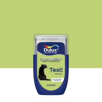 Testeur de peinture Color Resist murs et boiseries Dulux Valentine mat vert kiwi 30ml