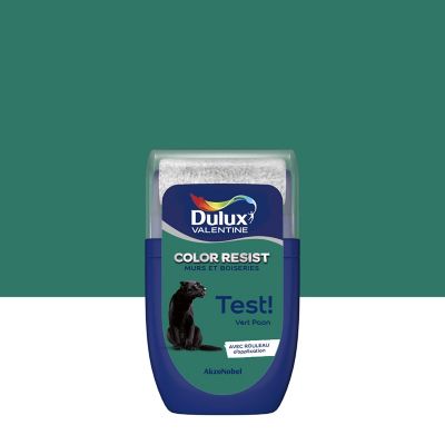 Testeur de peinture Color Resist murs et boiseries Dulux Valentine mat vert paon 30ml