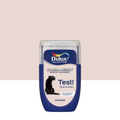 Testeur de peinture Color Resist murs et boiseries Dulux Valentine mat perle de rose 30ml