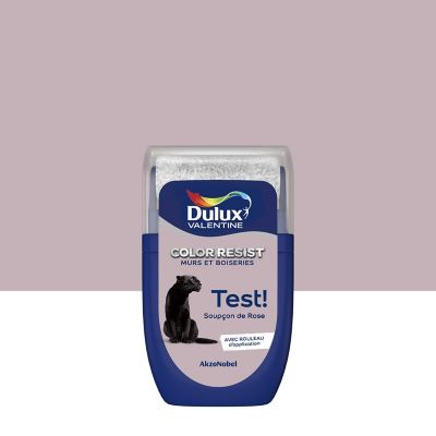 Testeur de peinture Color Resist murs et boiseries Dulux Valentine mat soupçon de rose 30ml