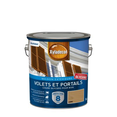 Lasure extérieure protectrice glycéro volets et portails Xyladecor satin 5L chêne