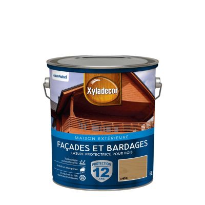 Lasure extérieure de protection pour façades et bardages Xyladecor satin 5L chêne