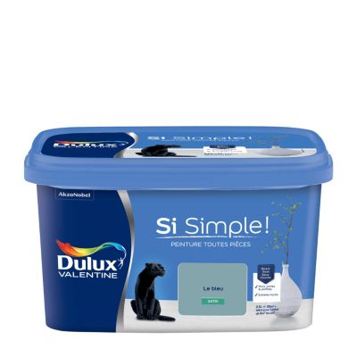 Peinture intérieure couleur Si Simple ! Dulux Valentine satin le bleu 2.5L