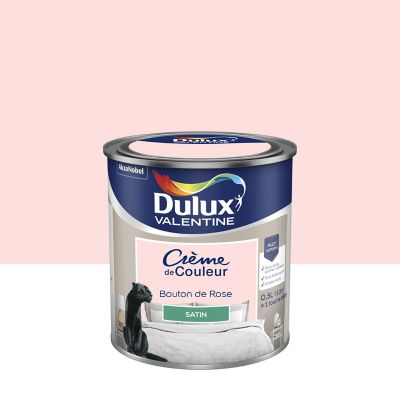 Peinture Crème de Couleur Dulux Valentine satin bouton de rose 0,5L