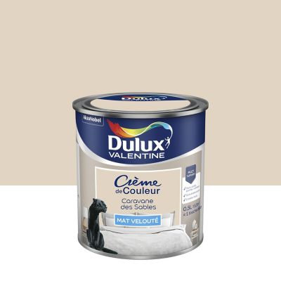 Peinture Crème de Couleur Dulux Valentine mat caravane des sables 0,5L