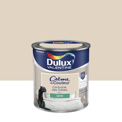 Peinture Crème de Couleur Dulux Valentine satin caravane des sables 0,5L