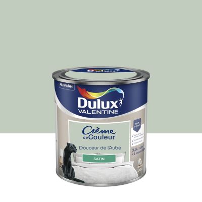 Peinture Crème de Couleur Dulux Valentine satin douceur de l'aube 0,5L