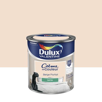 Peinture Crème de Couleur Dulux Valentine satin beige parfait 0,5L