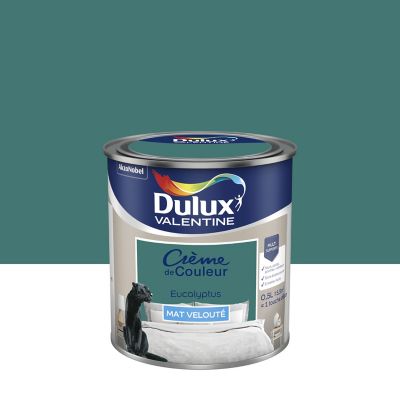 peinture crème de couleur dulux valentine mat eucalyptus 0,5l
