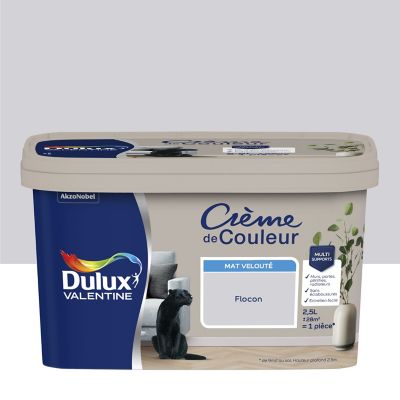 Peinture Crème De Couleur Dulux Valentine mat flocon 2,5L