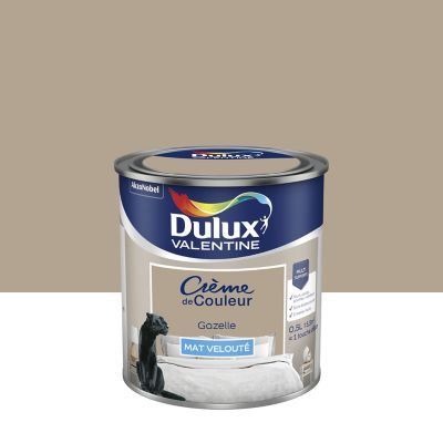 Peinture Crème de Couleur Dulux Valentine mat gazelle 0,5L