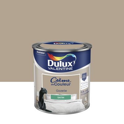 Peinture Crème de Couleur Dulux Valentine satin gazelle 0,5L