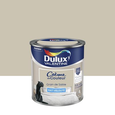 Peinture Crème de Couleur Dulux Valentine mat grain de sable 0,5L