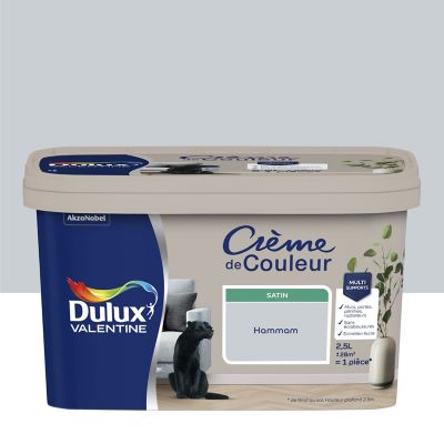 Peinture Crème De Couleur Dulux Valentine satin hammam 2,5L