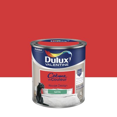 Peinture Crème de Couleur Dulux Valentine satin rouge Design 0,5L