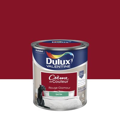 Peinture Crème de Couleur Dulux Valentine satin rouge glamour 0,5L