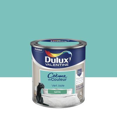 Peinture Crème de Couleur Dulux Valentine satin vert Jade 0,5L