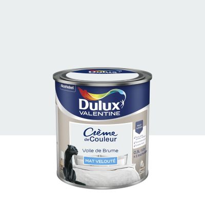 Peinture Crème de Couleur Dulux Valentine mat voile de brume 0,5L