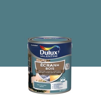 Peinture extérieure Ecran+ bois Dulux Valentine satin bleu tempête 2L