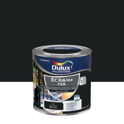 Peinture extérieure Ecran+ fer Dulux Valentine brillant noir 250ml