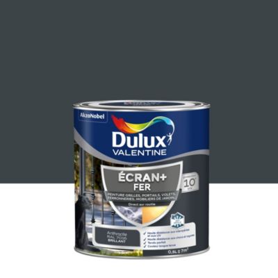 Peinture extérieure Ecran+ fer Dulux Valentine brillant anthracite 500ml