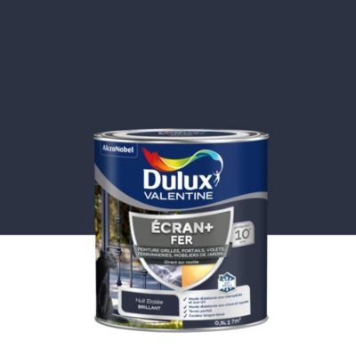 Peinture extérieure Ecran+ fer Dulux Valentine brillant nuit 500ml