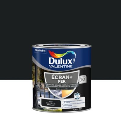 Peinture extérieure Ecran+ fer Dulux Valentine brillant noir 500ml
