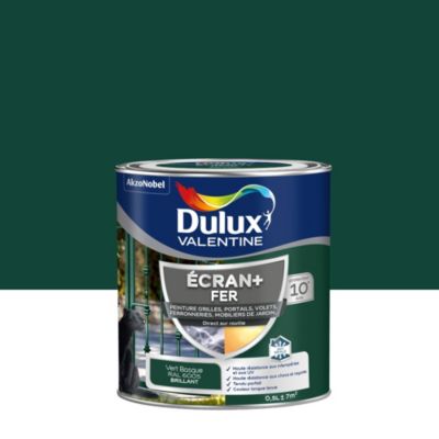 Peinture extérieure Ecran+ fer Dulux Valentine brillant vert 500ml