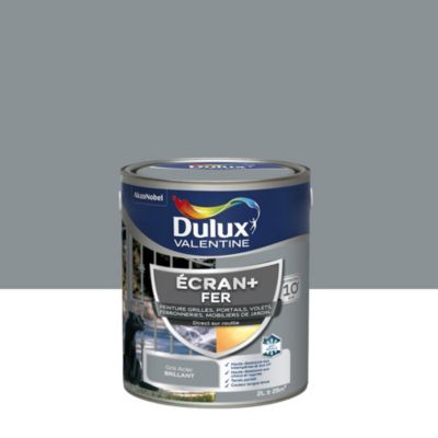 Peinture extérieure Ecran+ fer Dulux Valentine brillant gris acier 2L