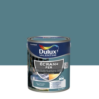 Peinture extérieure Ecran+ fer Dulux Valentine brillant bleu tempête 2L