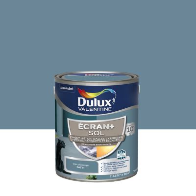 Peinture pour sol Ecran+ Sol Dulux Valentine satin ciel d'orage bleu 2,5L