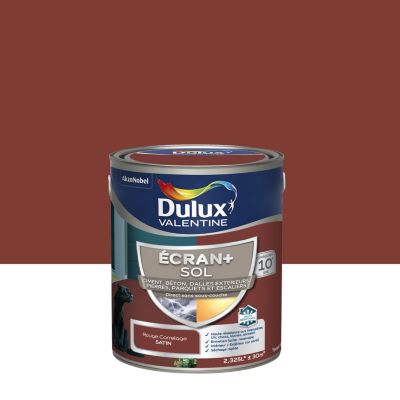 Peinture pour sol Ecran+ Sol Dulux Valentine satin rouge carrelage 2,5L