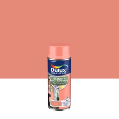 Peinture extérieure aérosol e multi-supports Ecran+ Dulux Valentine satin corail 400ml