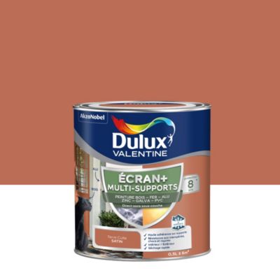 Peinture extérieure multi-supports Ecran+ Dulux Valentine satin terre cuite 500ml