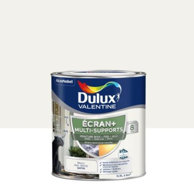 Peinture extérieure multi-supports Ecran+ Dulux Valentine satin blanc 500ml