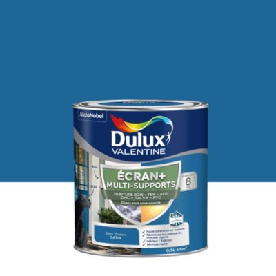 Peinture extérieure multi-supports Ecran+ Dulux Valentine satin bleu 500ml