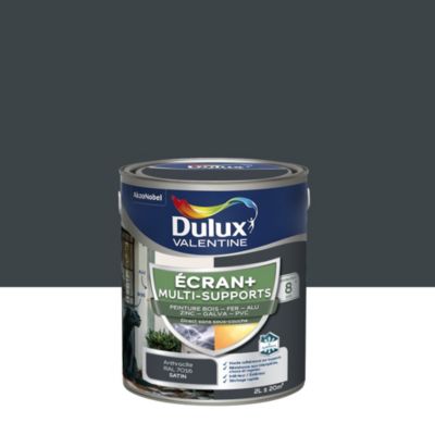 Peinture extérieure multi-supports Ecran+ Dulux Valentine satin anthracite 2L
