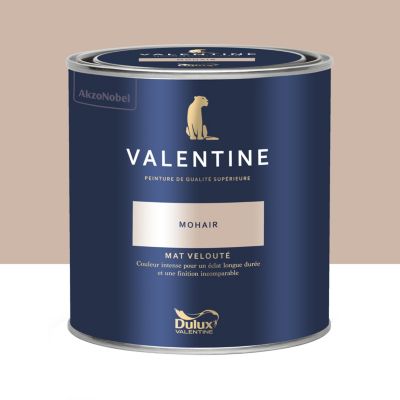 Peinture intérieure couleur mur et plafond Valentine mat velouté beige mohair 0,5L