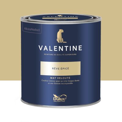 Peinture intérieure couleur mur et plafond Valentine mat velouté bronze rêve épicé 0,5L