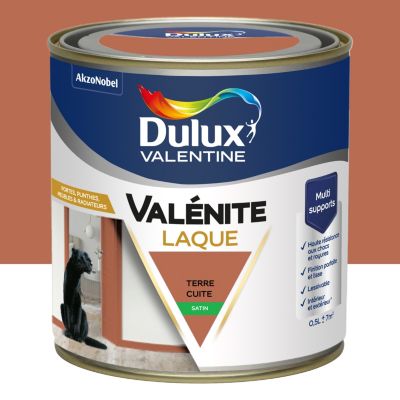 Laque Valénite Dulux Valentine Acrylique satin bronze terre cuite 500ml