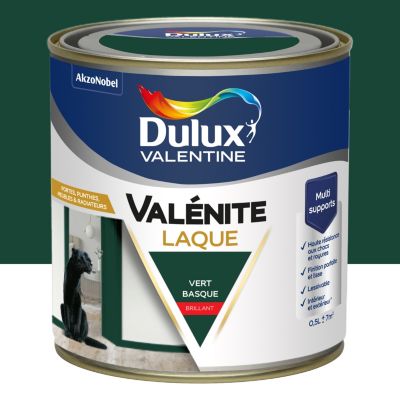 Laque Valénite Dulux Valentine Acrylique brillant vert basque 500ml