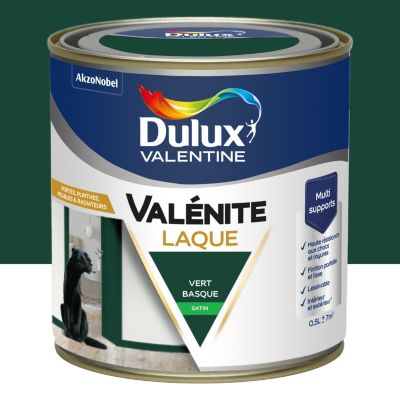 Laque Valénite Dulux Valentine Acrylique satin vert basque 500ml