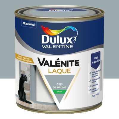 Laque Valénite Dulux Valentine Acrylique satin bleu gris de brume 500ml